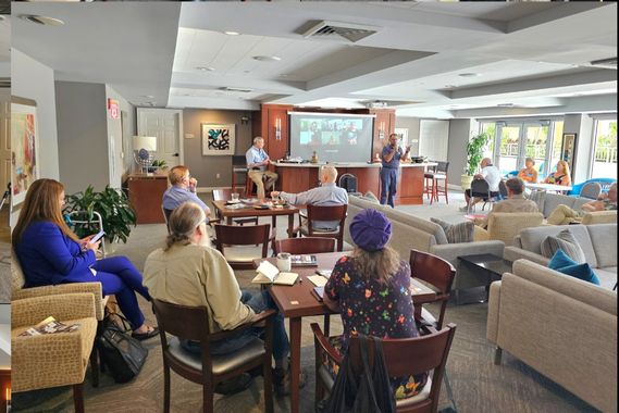 Audience at a Poynter Institute media literacy presentation